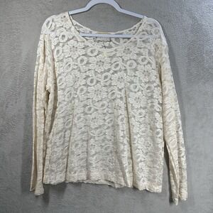 Solange Ivory Lace Blouse Sz 22 Western Romantic Festival Bohemian